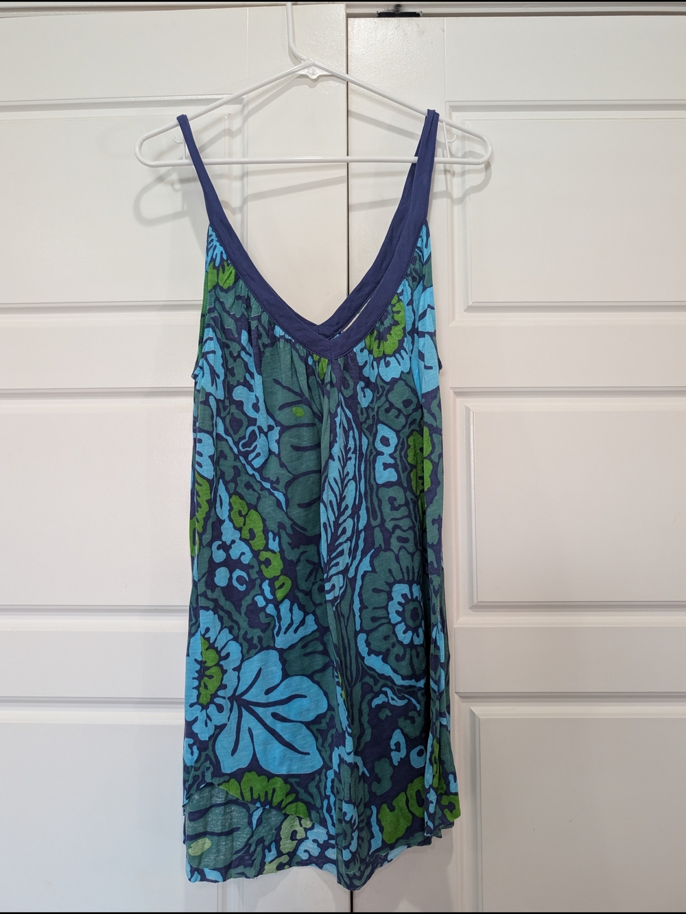 Free People Floral Mini Dress NWT Size M Blue Teal Green